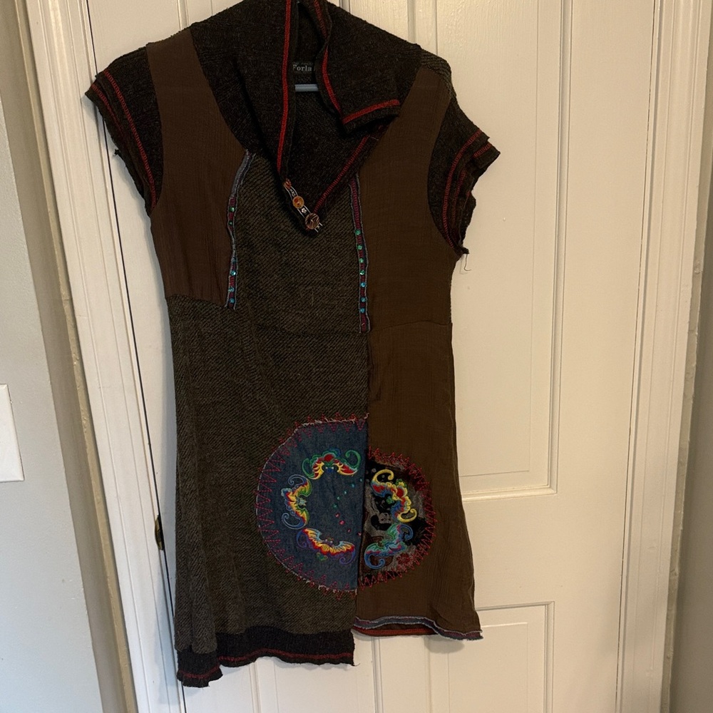 Bohemian Patchwork Tunic Top